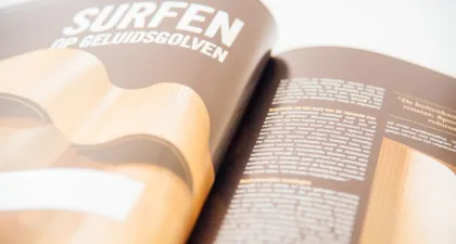 Close-up van magazine dat Bliksem Schrijfbureau schreef