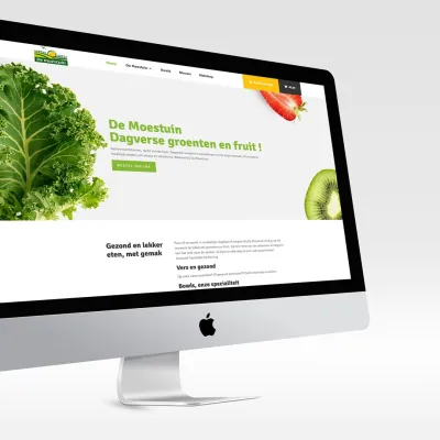 Computerscherm met website van Visual