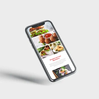 Smartphone met webcopy voor Visual