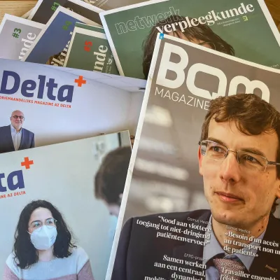 Magazines van Elma Media waar Bliksem Schrijfbureau aan meeschreef