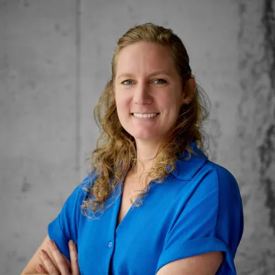 Portret van copywriter Marlies Decavel